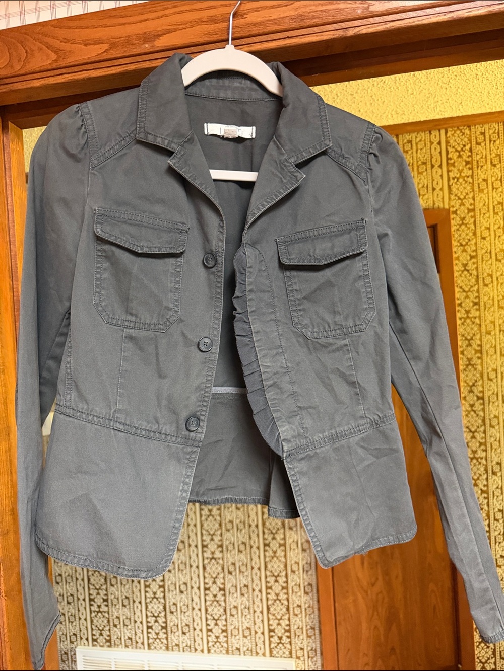 Ann Taylor- Loft Women's Gray Utility Jacket